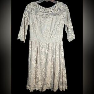 Soieblu Ivory Lace Dress M